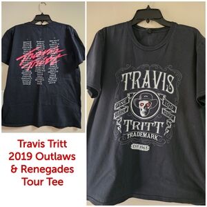 Travis Tritt 2019 Outlaws & Renegades Tour Tee Men's Large